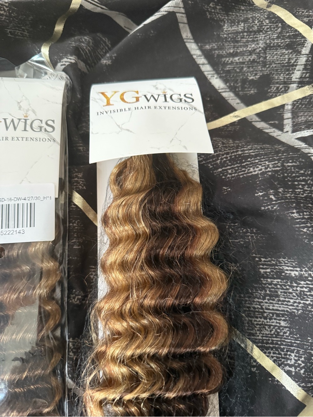 Blonde Brown Deep Wave Hair Extensions